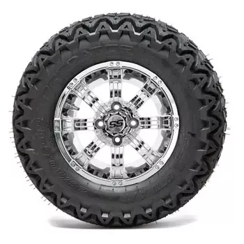 GTW Tempest Chrome Wheels with 23in Predator A-T Tires – 12 Inch