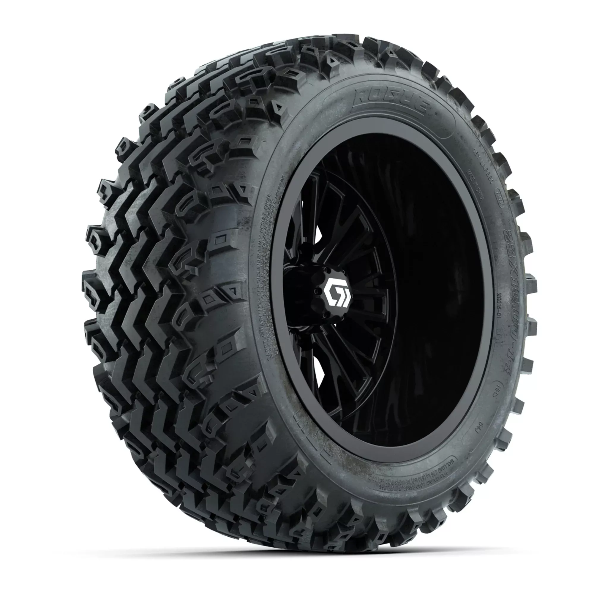 GTW Viper Gloss Black 14 in Wheels with 23X10-R14 Rogue All-Terrain Tires - Full SetItem # A19-2646