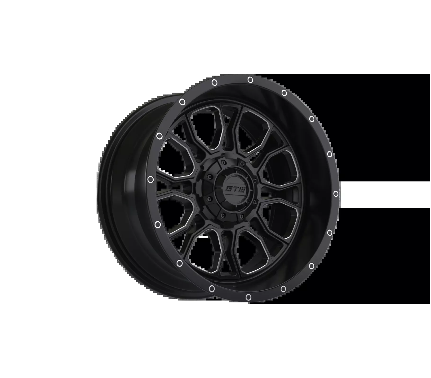 GTW Volt Black & Machined 14" Golf Cart Wheel (Single)