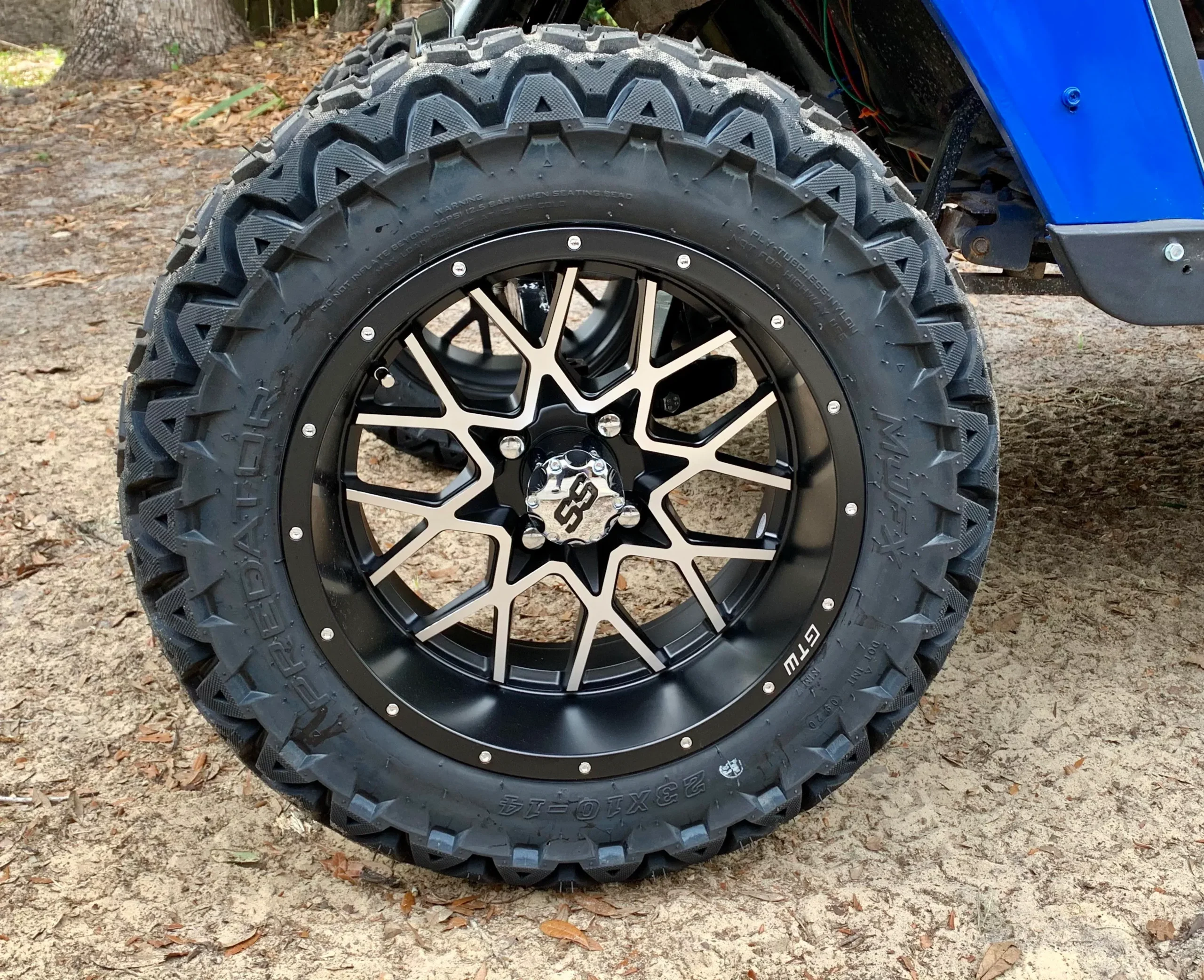 GTW Vortex 2 14" Wheels with 23x10-14 Predator A/T Tires — Set of 4