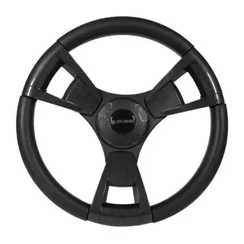 Gussi Italia Model 13 Black/Carbon Fiber Steering Wheel For Club Car Precedent / Onward / Tempo