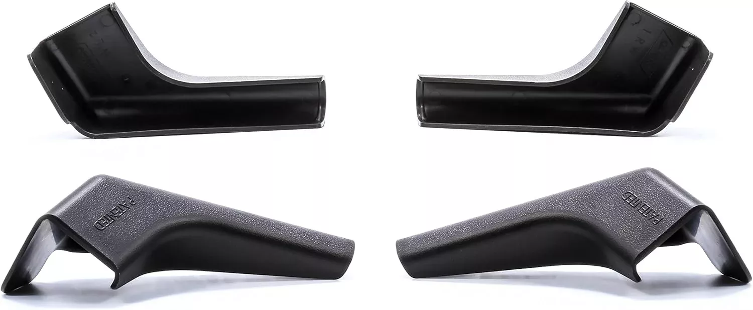 Gutter Spouts Wide/Long with Built-In Extensions (4 Pack) - Black