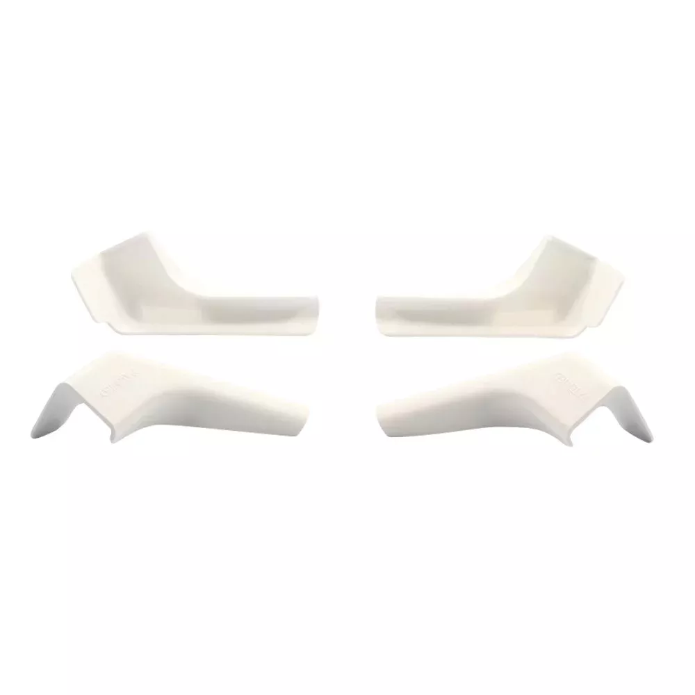 Gutter Spouts Wide/Long with Built-In Extensions (4 Pack) - White