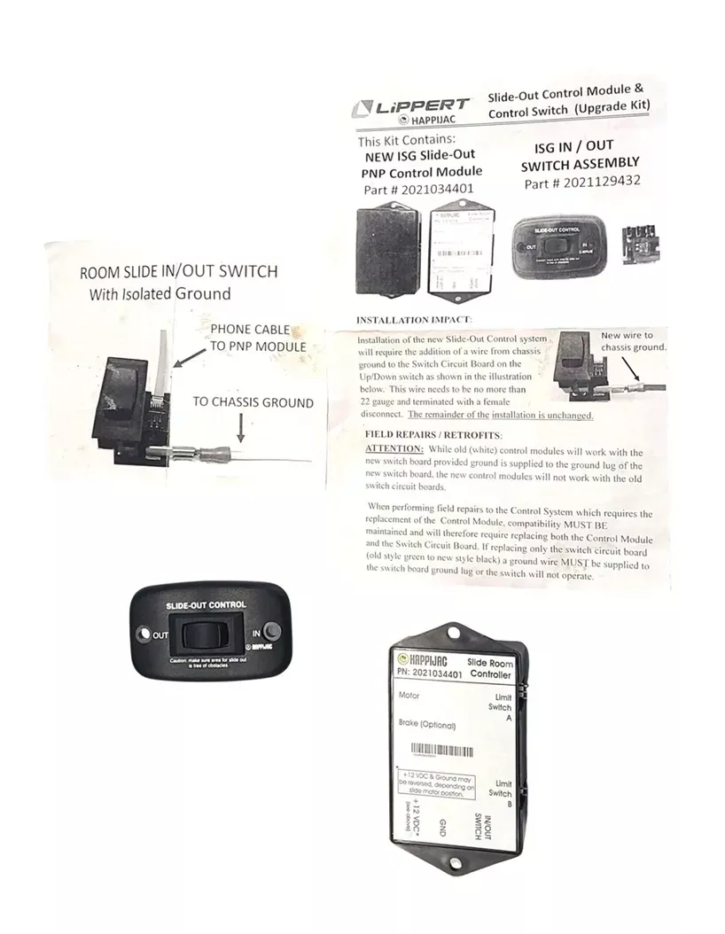 HappiJac Slide-Out ISG Control Module Kit with In / Out Switch 2022110654