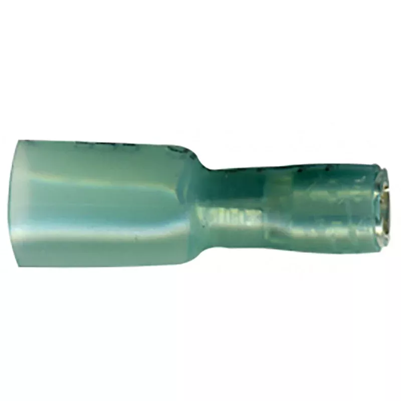 Heat Shrink & Crimp Blue Fully Insulated Female Quick Disconnect 16-14 Gauge .110 Tab - 10 to 500 Pack