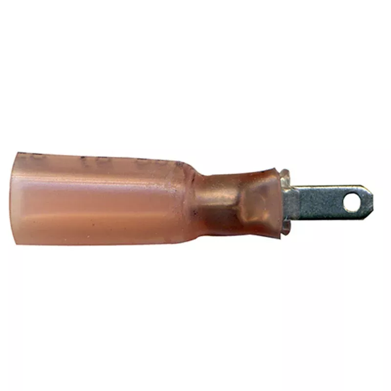 Heat Shrink & Crimp Red Male Quick Disconnect 22-18 Gauge .110 Tab - 10 to 500 Pack