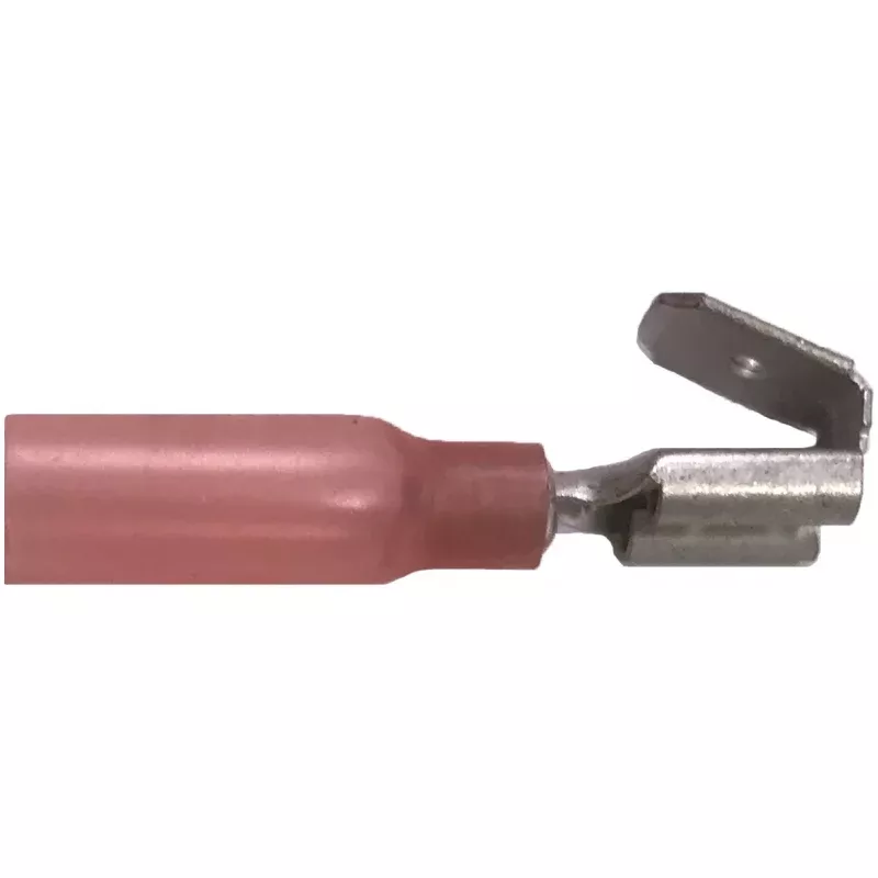 Heat Shrink & Crimp Red Piggyback Terminal Quick Disconnect 22-18 Gauge .250 Tab - 10 to 500 Pack