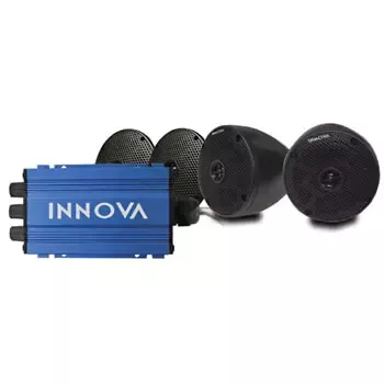 INNOVA 4-Channel Mini Amp Bluetooth Stereo with Speakers