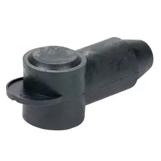 Insulator Terminal Cover Black 2-00 B&S 20mm Ring Flat Top Standard Profile & Length