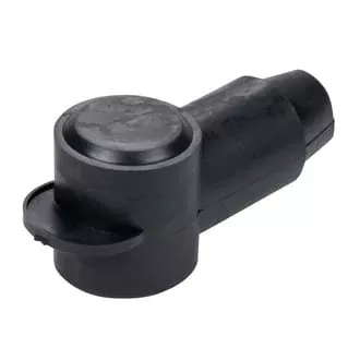 Insulator Terminal Cover Black 2 - 00 B&S 22mm Ring Flat Top Standard Profile & Length