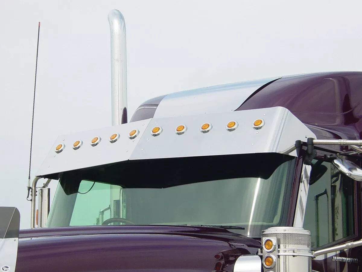 INTERNATIONAL i-MODEL WITH HIGH-RISE SLEEPER 15" DROP VISOR WITH 10 ROUND 2" HOLES