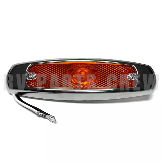 Jayco RV Amber LED Clearance Light with Chrome Bezel 0202405