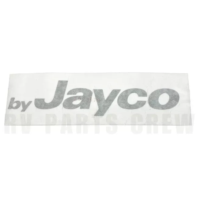 Jayco RV "By Jayco" Logo Decal 1.73" x 8.16" Silver 2028579