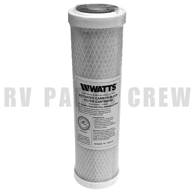 Jayco RV Carbon Block Water Filter Cartridge 10" Standard 0230807