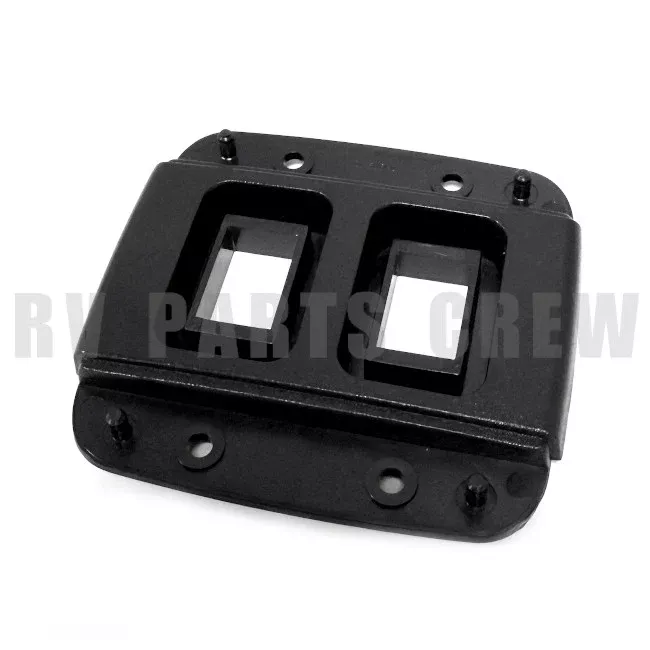 Jayco RV Dual Switch Mounting Plate Black 0217341