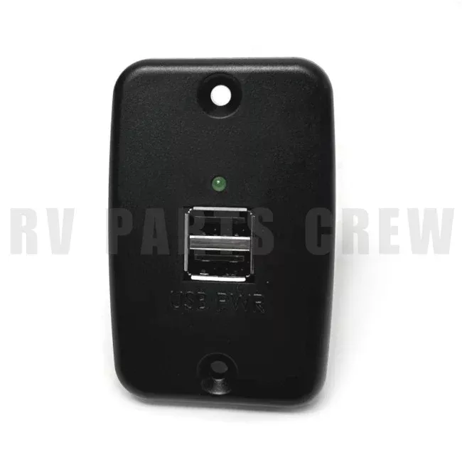 Jayco RV Dual USB Charging Port 1 7/8" x 2 3/4" with Light 0247480