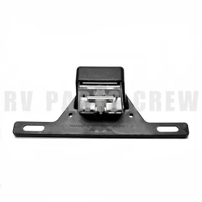 Jayco RV License Plate Light with Bracket Black 0089101