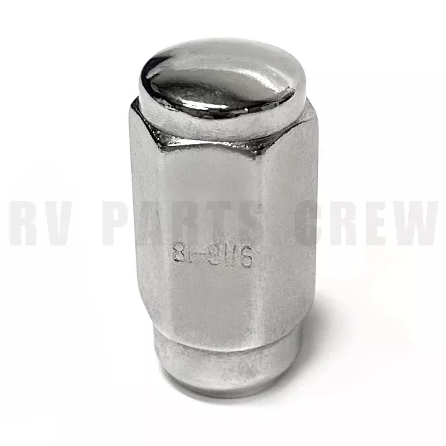 Jayco RV Lug Nut 9/16"-18 Chrome Plated 0082289