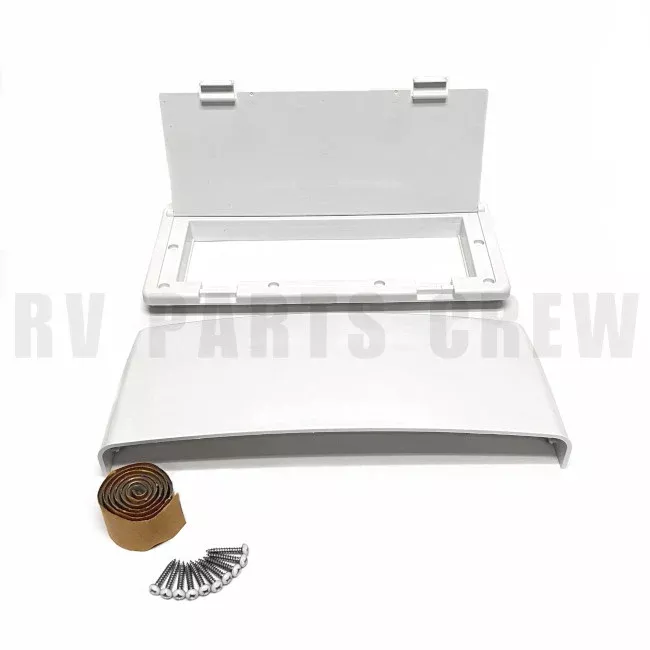 Jayco RV Outside Vent / Rangehood with White Damper 5/8" Flange 0210838