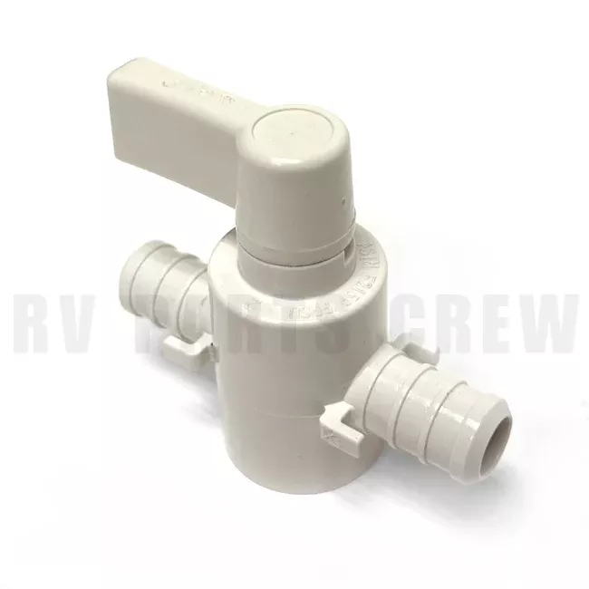 Jayco RV Plastic Ball Valve 1/4 Turn Straight Stop 0220440