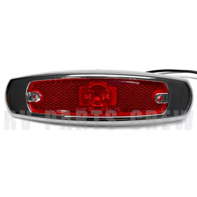 Jayco RV Red LED Clearance Light with Chrome Bezel 0202406