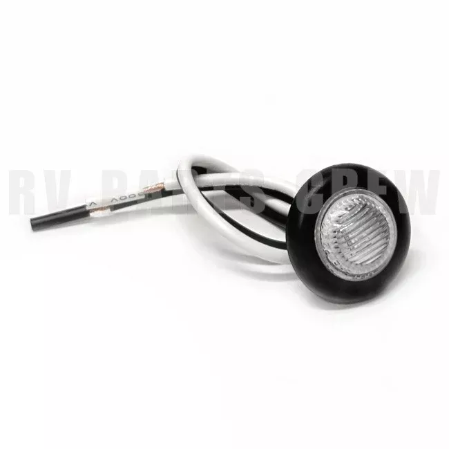 Jayco RV Round 3/4" Clearance Light Blue LED Clear Lens (Curved Lens, 3/4" Deep) 0340783