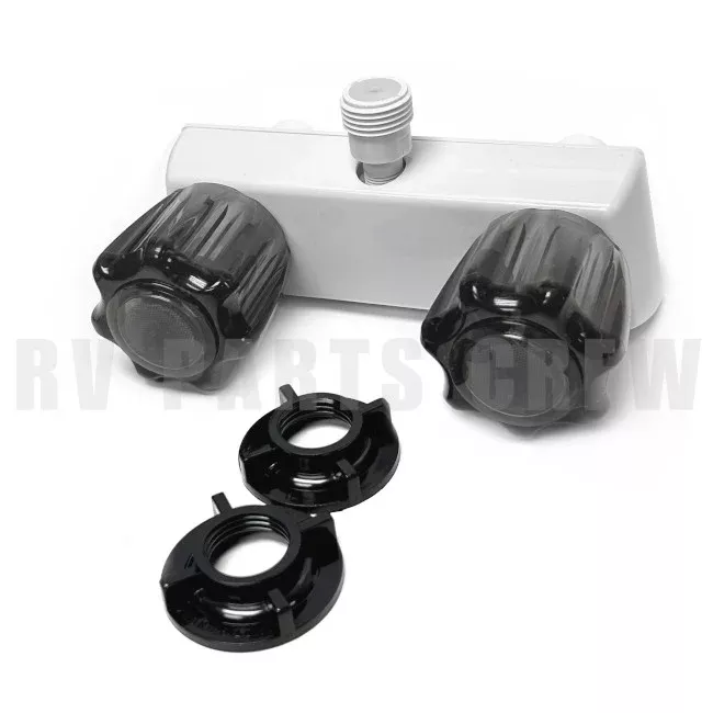 Jayco RV Shower Faucet / Water Diverter with Gray Knobs 0166077