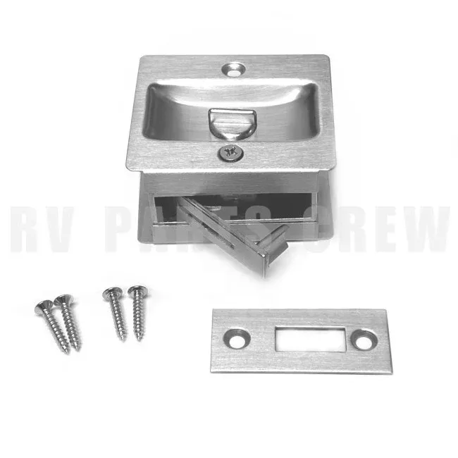 Jayco RV Sliding Door Lock in Satin Nickel 0177458