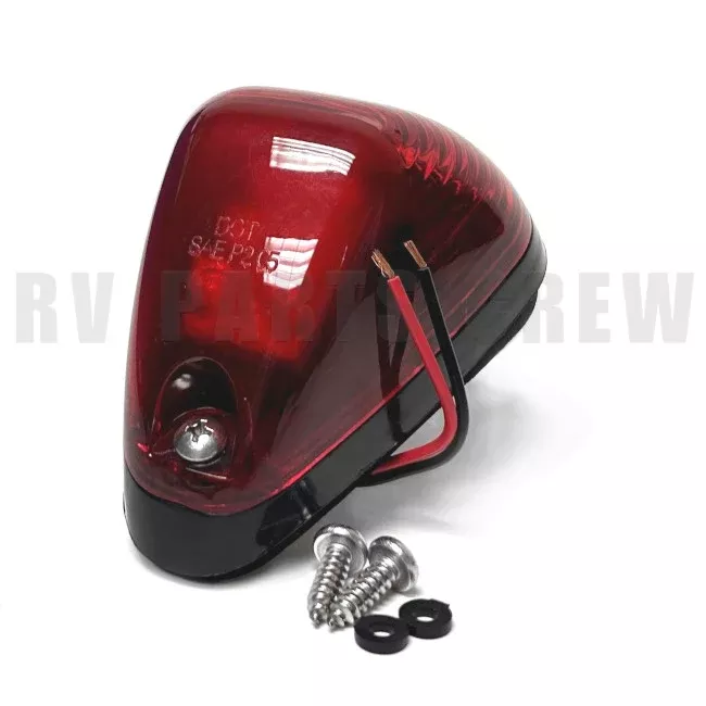 Jayco RV Tear Drop Red LED Light with Black Base 0287723