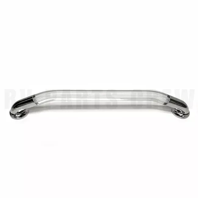 JaycoRV Clear Grab Handle with Chrome Fixtures 0218457