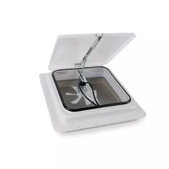 JENSEN/HENGS 14" ROOF HATCH 12V METAL WHITE BASE
