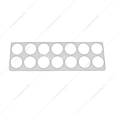 KENWORTH STAINLESS RIGHT GAUGE DASH PANEL TRIM-14 HOLES