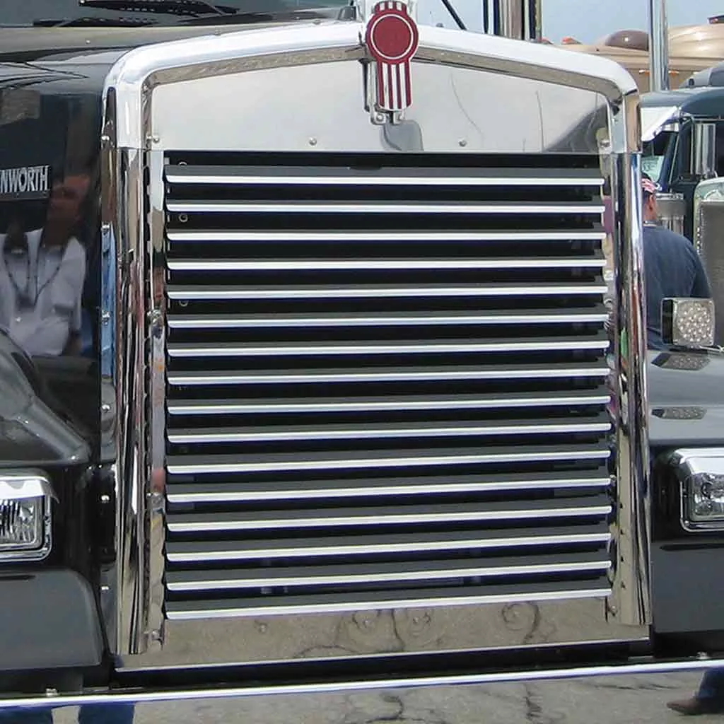 Kenworth W900L Louvered Grille Bar Kit (All Years) – 16 Bars | Straight