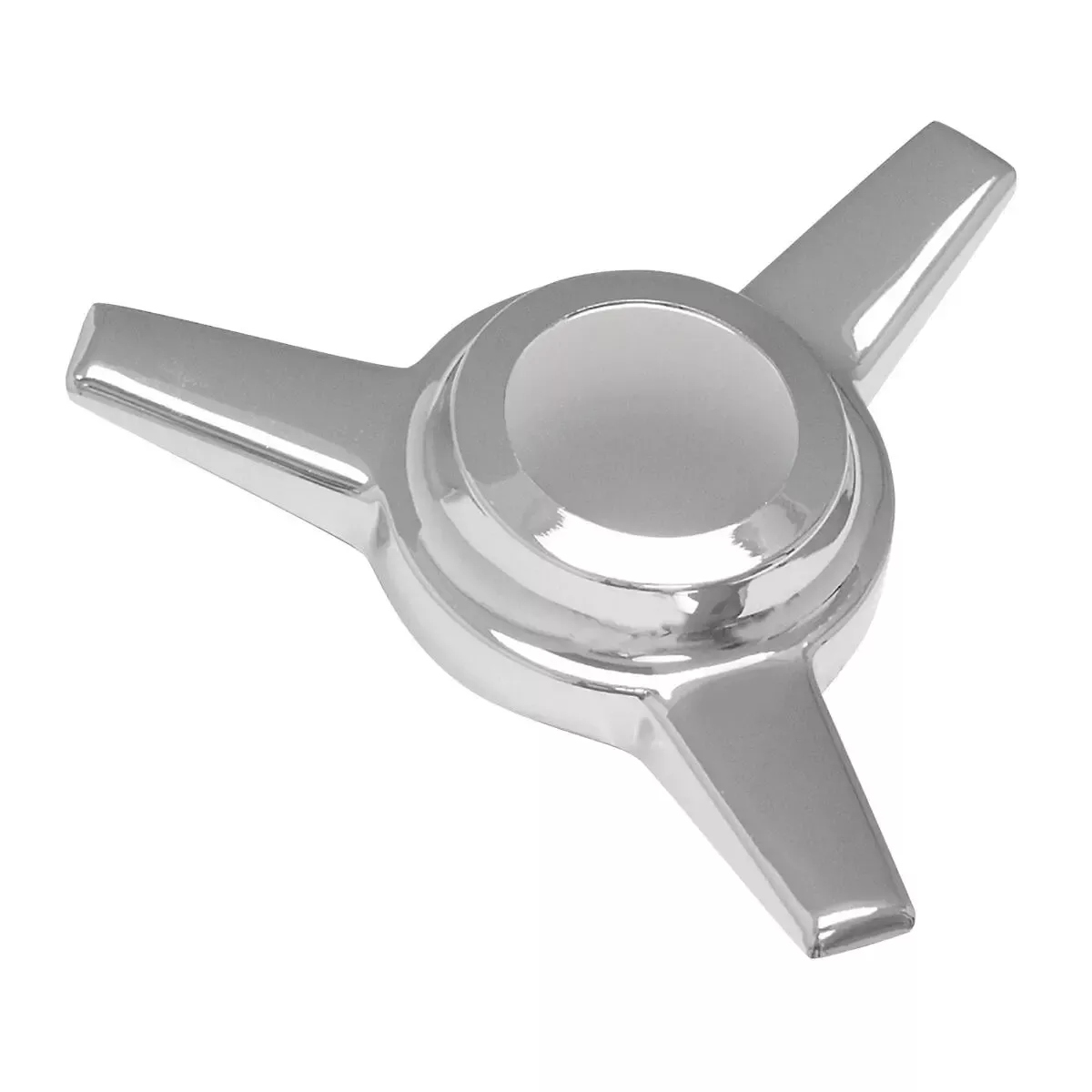 Knock-Off Chrome Plastic Spinner- Straight, L/H
