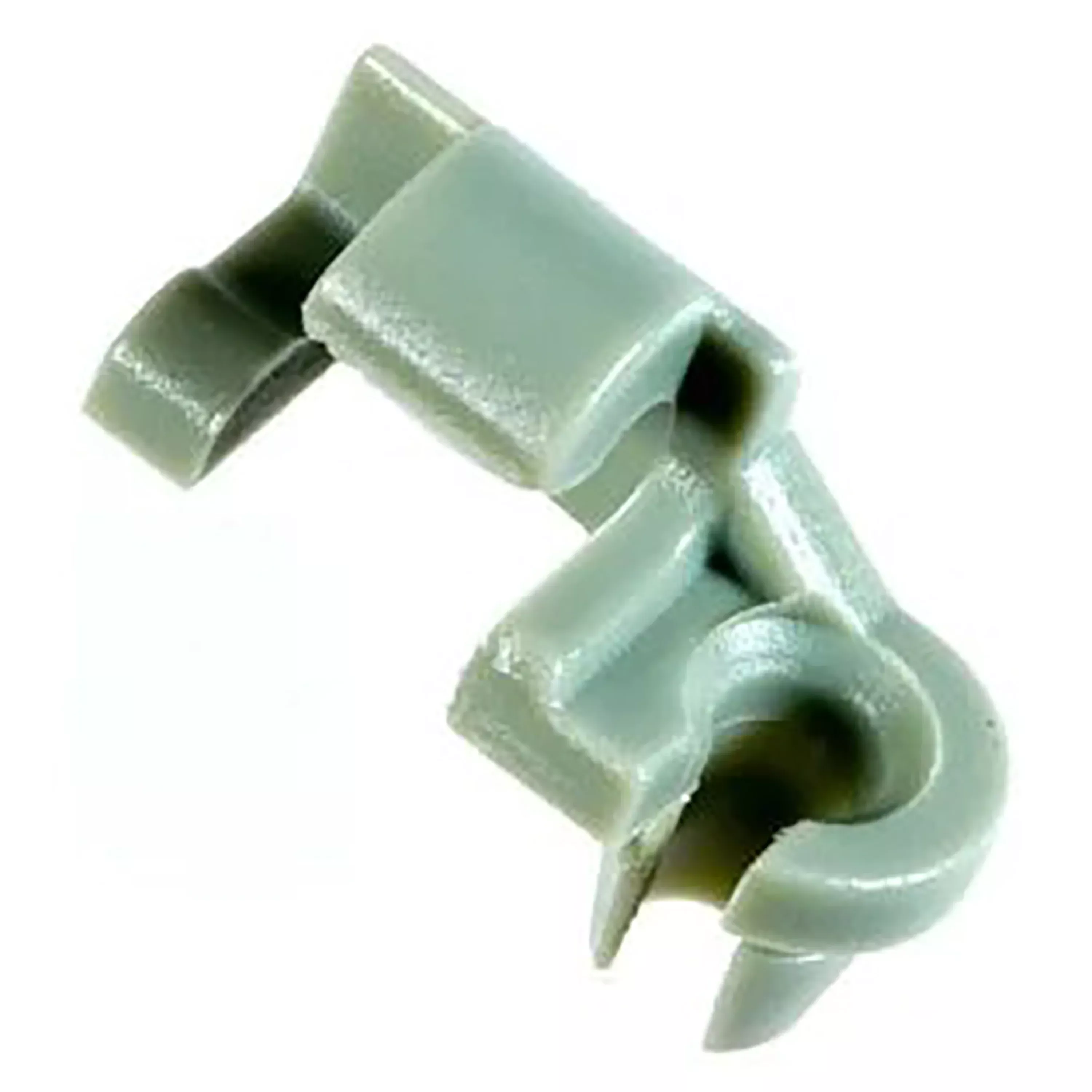 Left Hand Side Green Nylon Door Lock Rod Clips Retainer - 5/32" Rod 15/64" Hole - 50 Pack