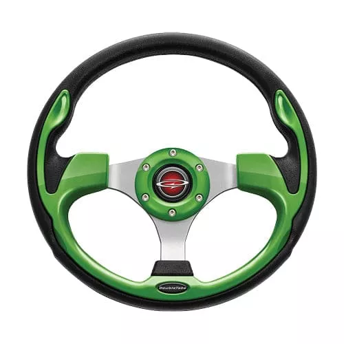 Lime Green Doubletake Pilot Golf Cart Steering Wheel and Adapter
