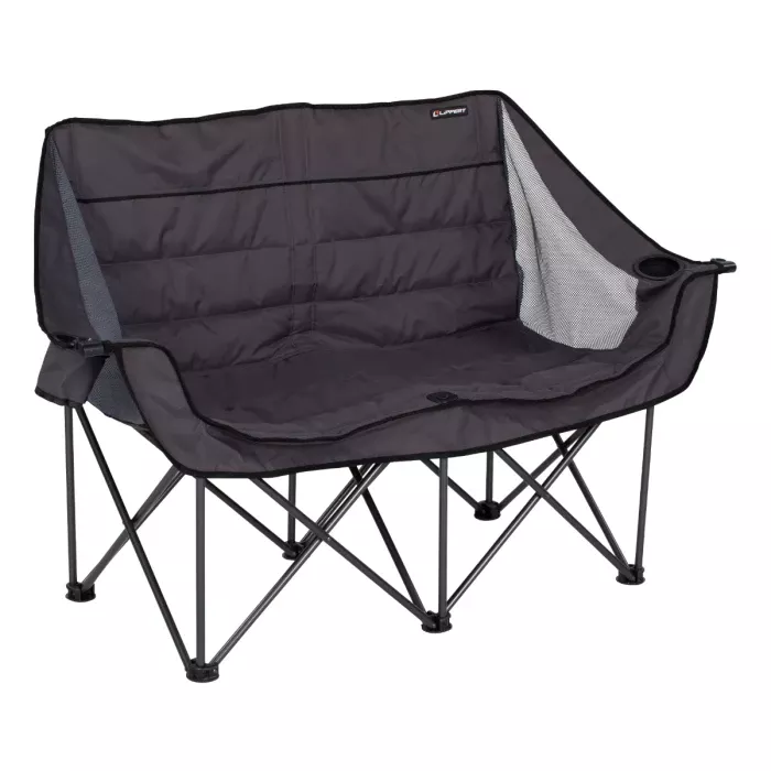 Lippert Components Campfire Loveseat Camping Chair – Dark Gray