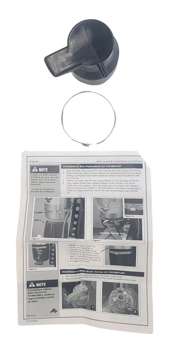 Lippert Electric Jack Motor Boot Change Service Kit 386755