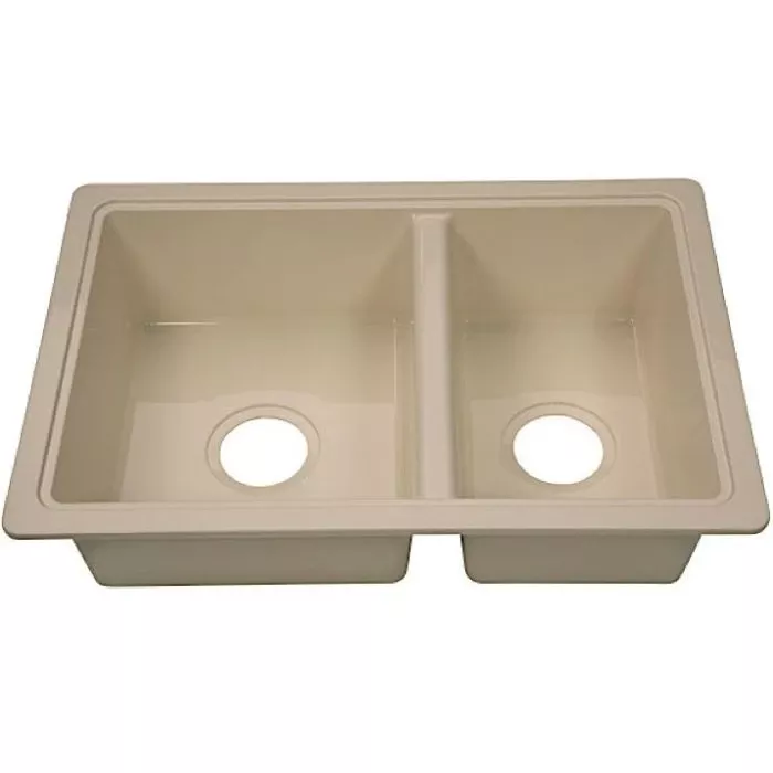 Lippert Parchment 25″ X 17″ Double Bowl Sink