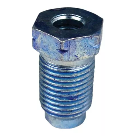 Long Bubble/Inverted Flare Tube Nut - 3/16" Line - 10mm x 1.0 Thread - Blue - Fits Toyota & GM - 10 Pack