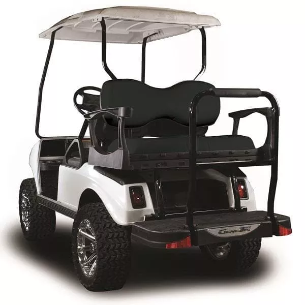 Mad Jax Genesis 300 Rear Seat with Deluxe Black Seat Cushions- Club Car DS (Years 2000-Up)