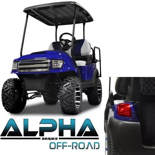 MadJax Blue Alpha Body Kit for Club Car Precedent - Off-Road Grill & LED Lights
