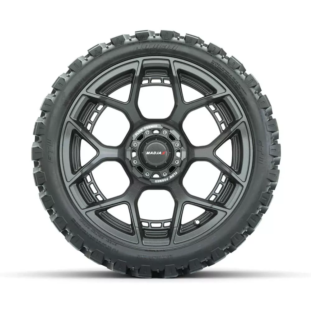 MadJax Evolution Flow Form 15" Gunmetal Wheels with 23x10-R15 Nomad All-Terrain Tires - Set of 4