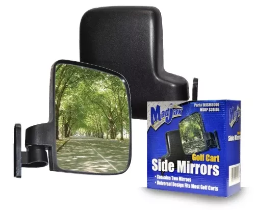 MadJax Universal Golf Cart Side Mirror Set | ABS Plastic | Pair