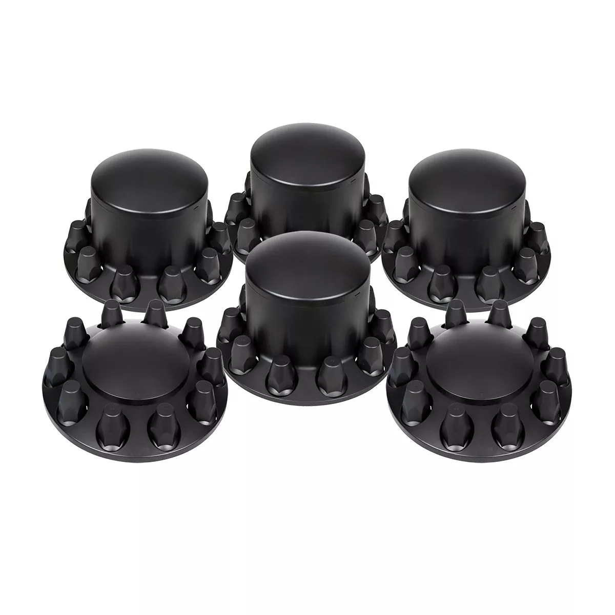 Matte Black Dome Axle Cover Combo Kit With 33mm Standard Thread-On Nut Covers & Nut Covers Tool