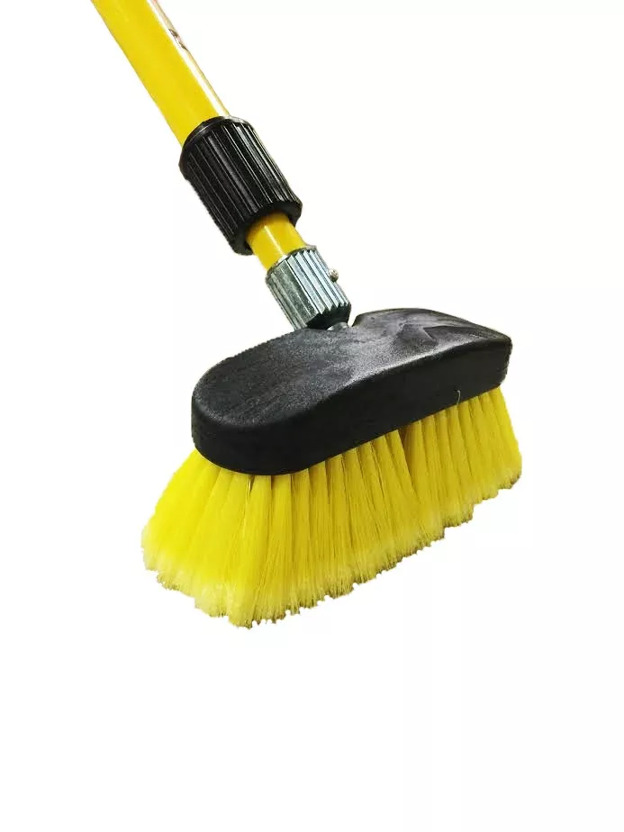 Medium Soft Yellow Flagged Polystyrene Bristle Brush & Extension Handle