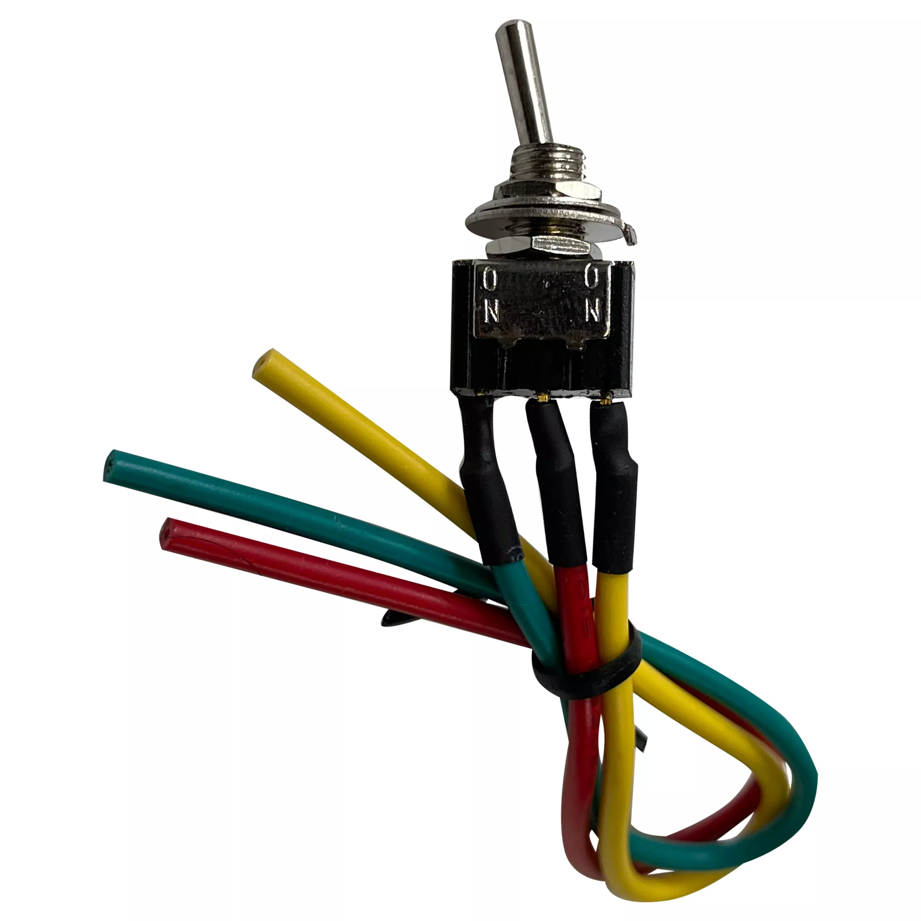 Mini Metal Toggle Switch ON-ON SPST - 3 Amps @250 Volt W/ 6 Inch Leads - 1 or 5 Pack