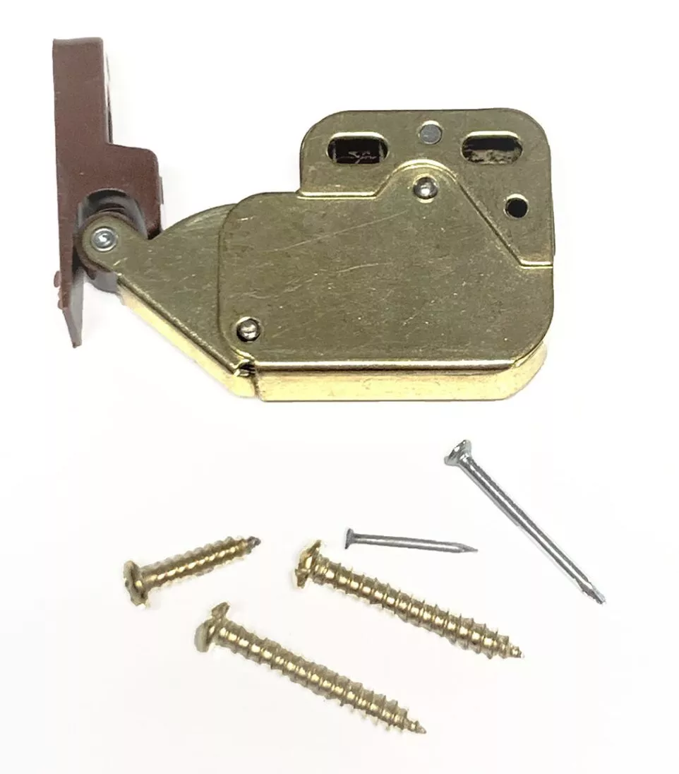 Mini Touch Latch 944 Brown & Brass