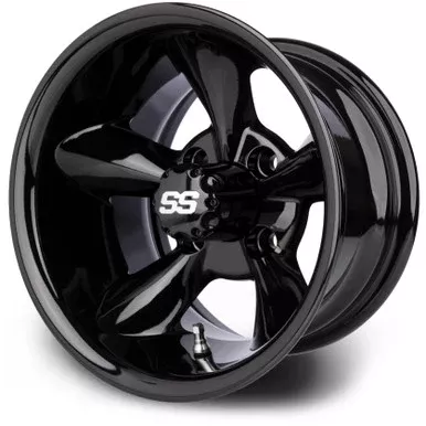 MODZ Godfather Glossy Black 12" Golf Cart Wheel