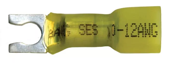 Multilink Heat Shrink Crimp & Solder Spring Spade Terminal 12-10 AWG #10 Stud - 10 to 500 Pack